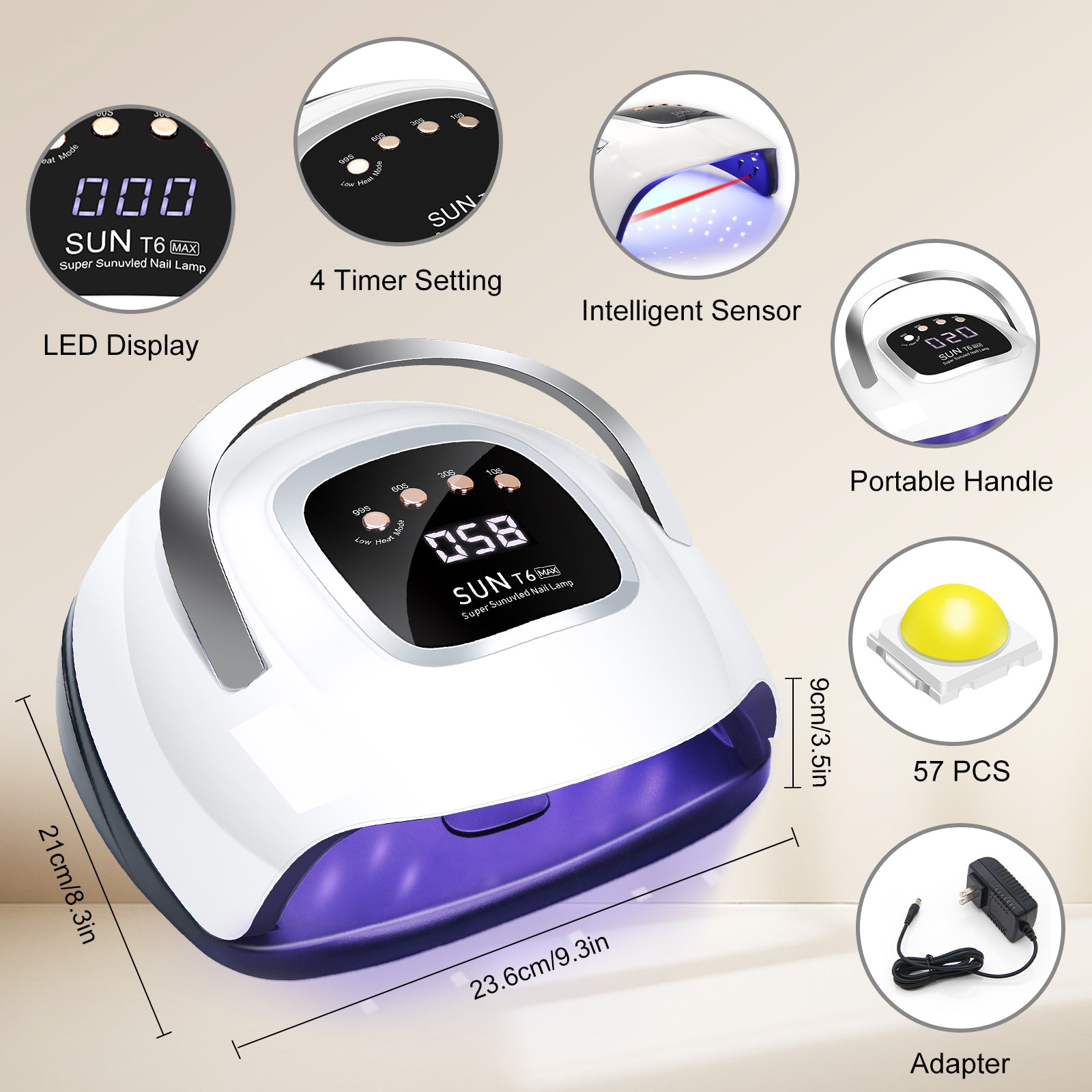LKEnail SUN T6 MAX UV Nail Lamp Nail Dryer