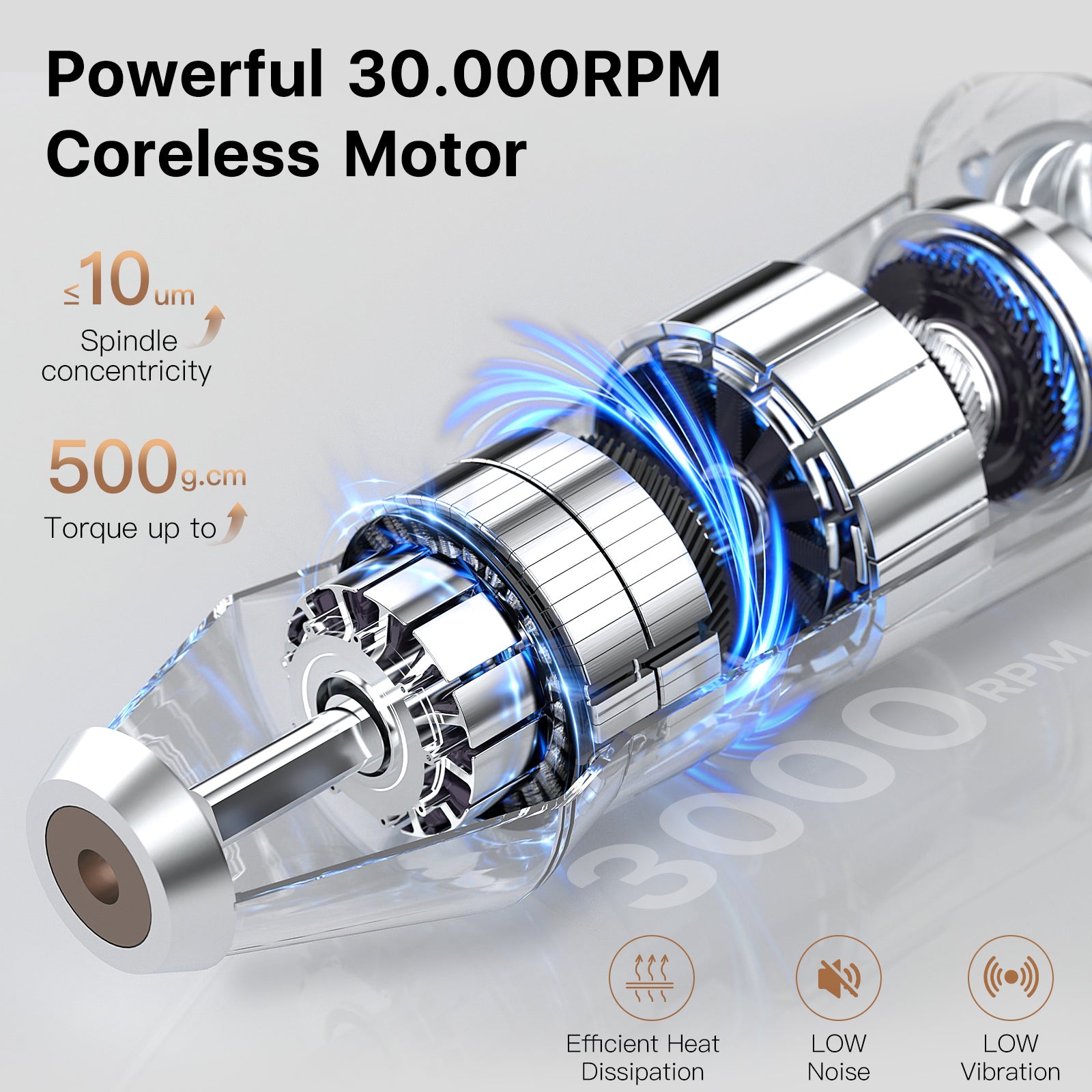 LKEnail Professional Rechargeable 30000 Rpm Nail Drill