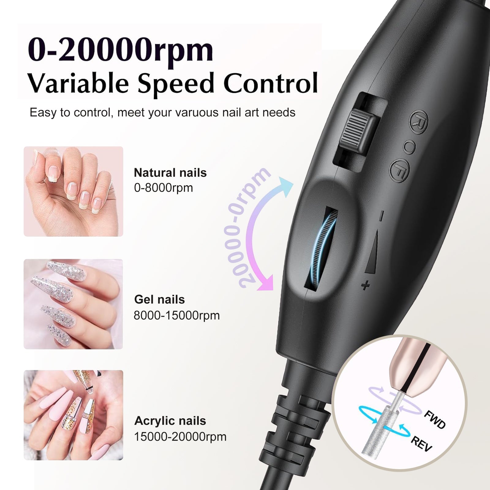 LKEnail Professional Electric Nail Drill Set