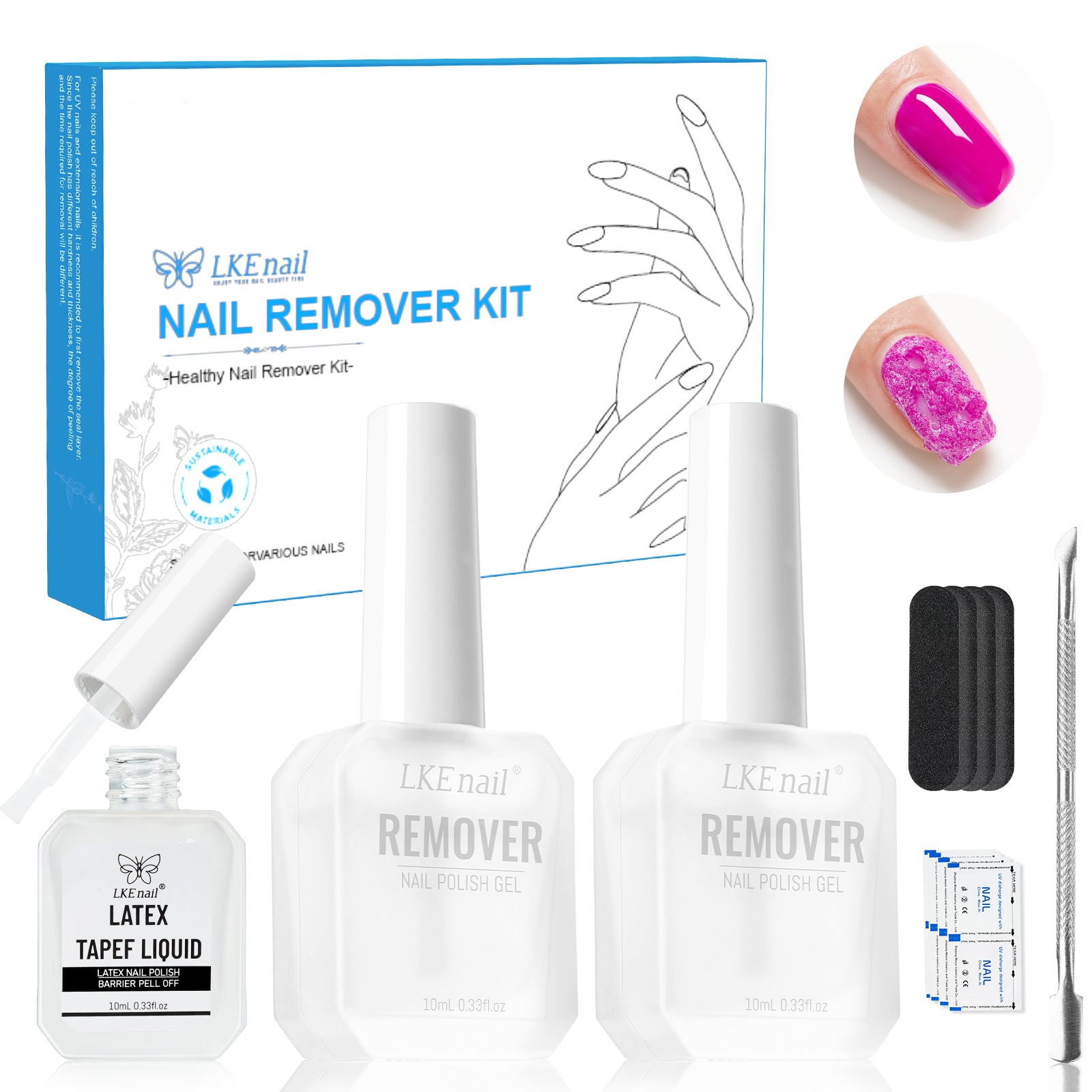 LKEnail Professional Gel Polish Remover Kit