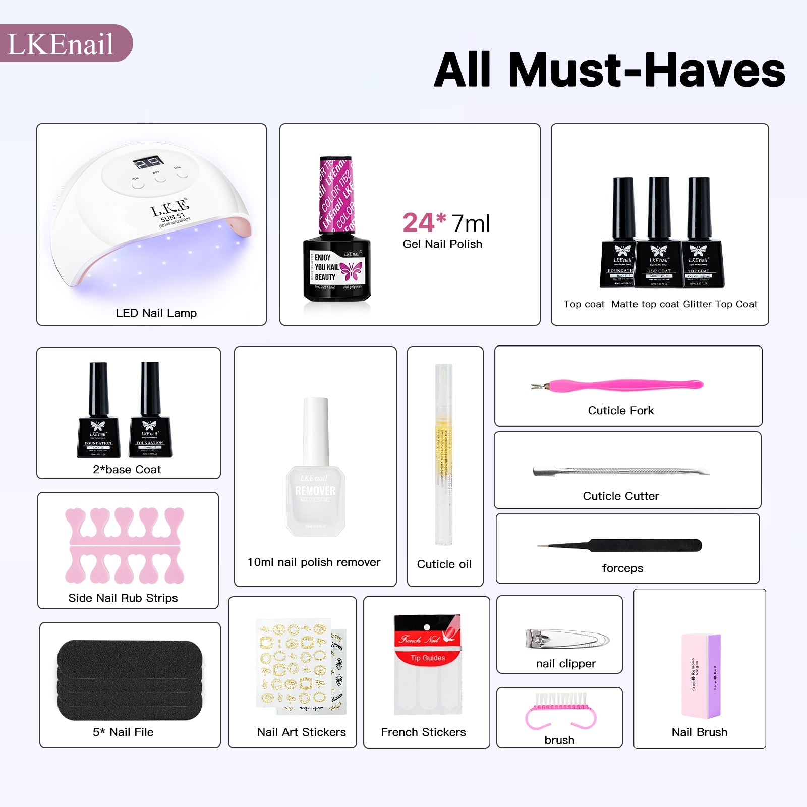 Silcare 7-in-1 UV Gel Nail Reconstruction Kit – Includes Lamp, Vacuum Cleaner & Cutter