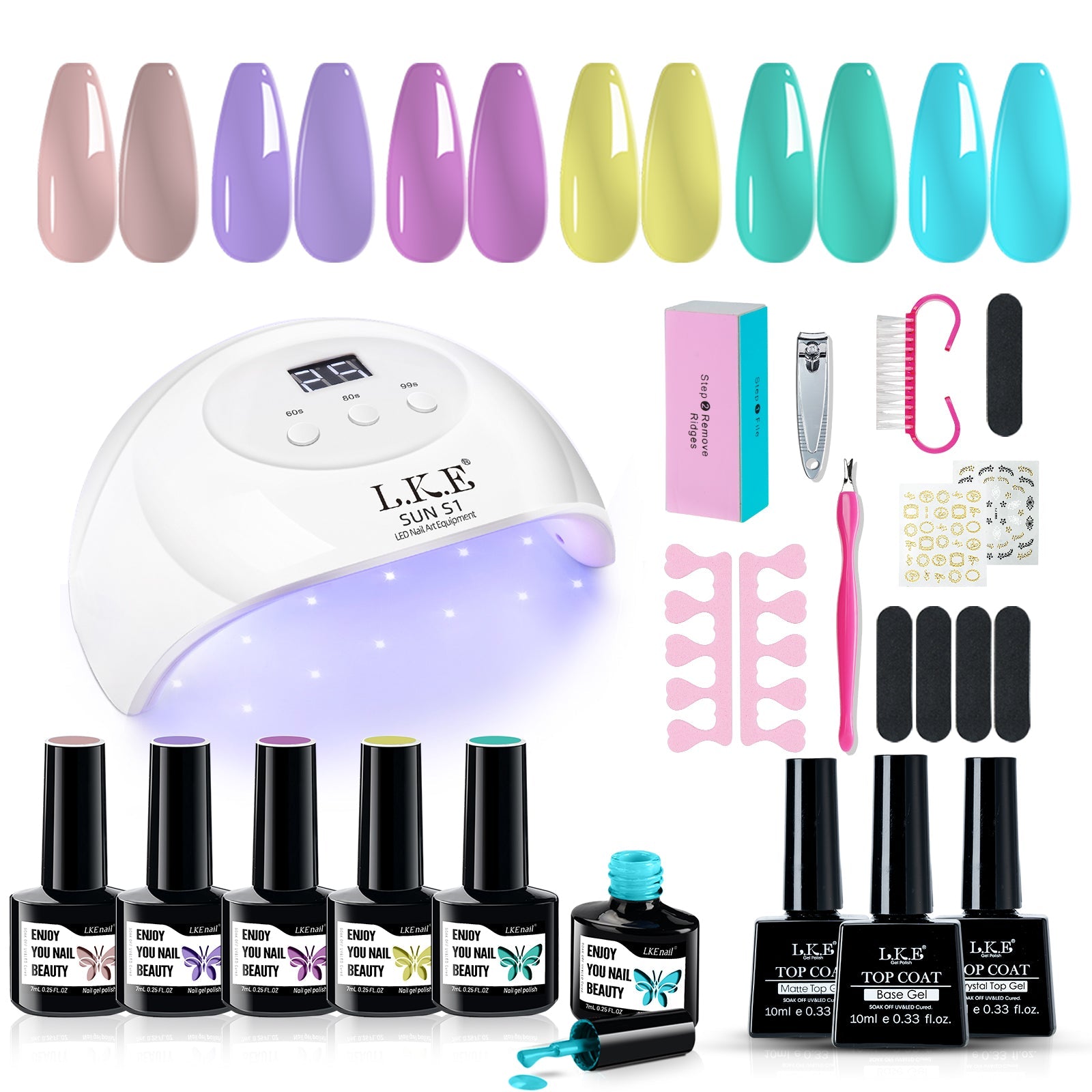 LKEnail Mystic Bloom – 6 Color Nail Gel Kit - LKEnail